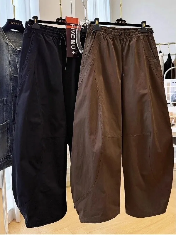 

plus Size Elastic Waist Harem Pants Men's Casual Wide Leg Spring Autumn Loose Comfortable Trousers Harajuku Sle Straight Tube