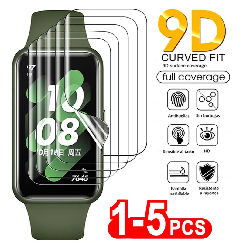 9D Curved Screen Protector for Huawei Band 8 7 6 Pro Soft Hydrogel Film for Honor Band 7 6 5 4 3 Smart Wristband Protective Film