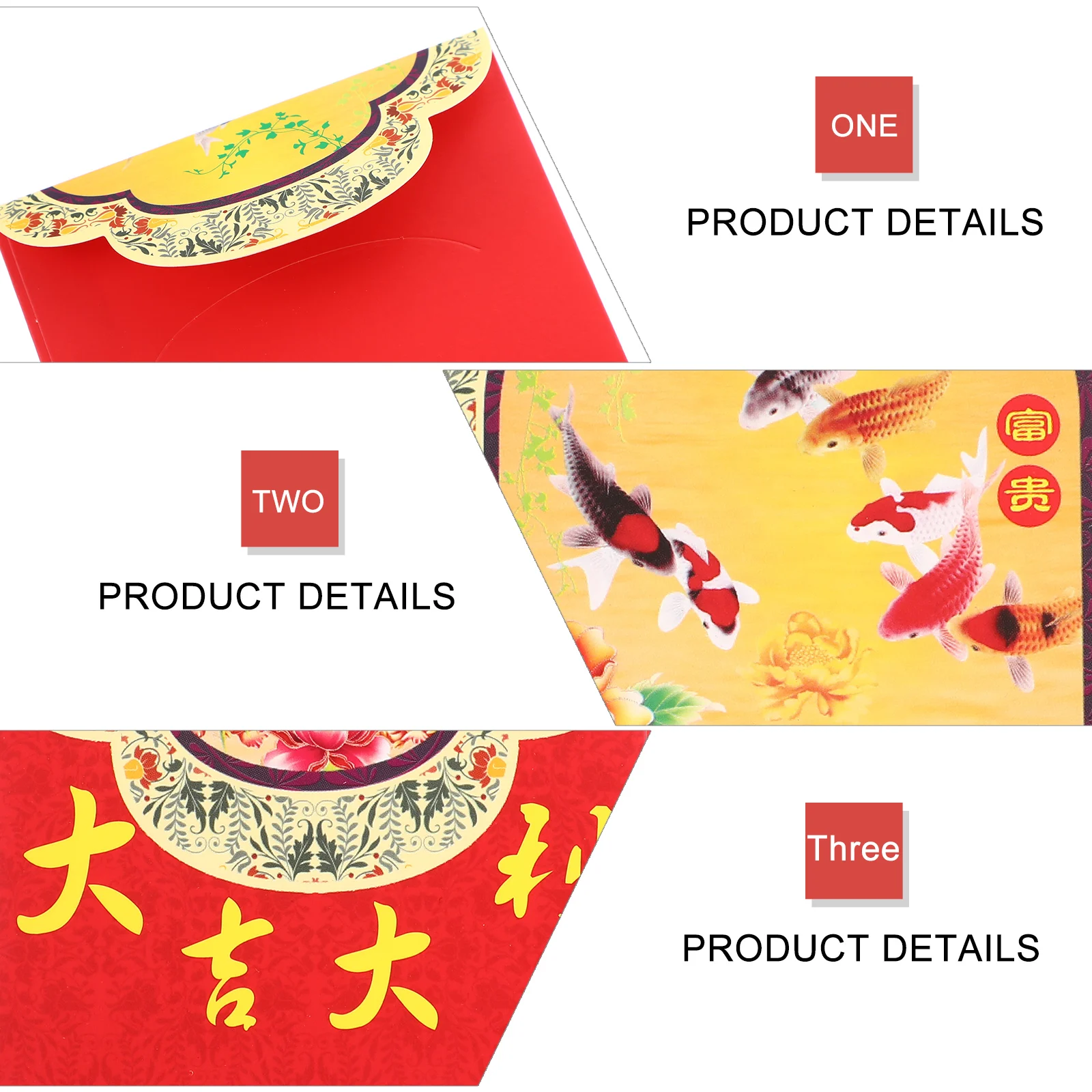 

40 Pcs New Year Red Envelope Money Pouch Envelopes Wallet Packets Pearl Paper OX Pocket