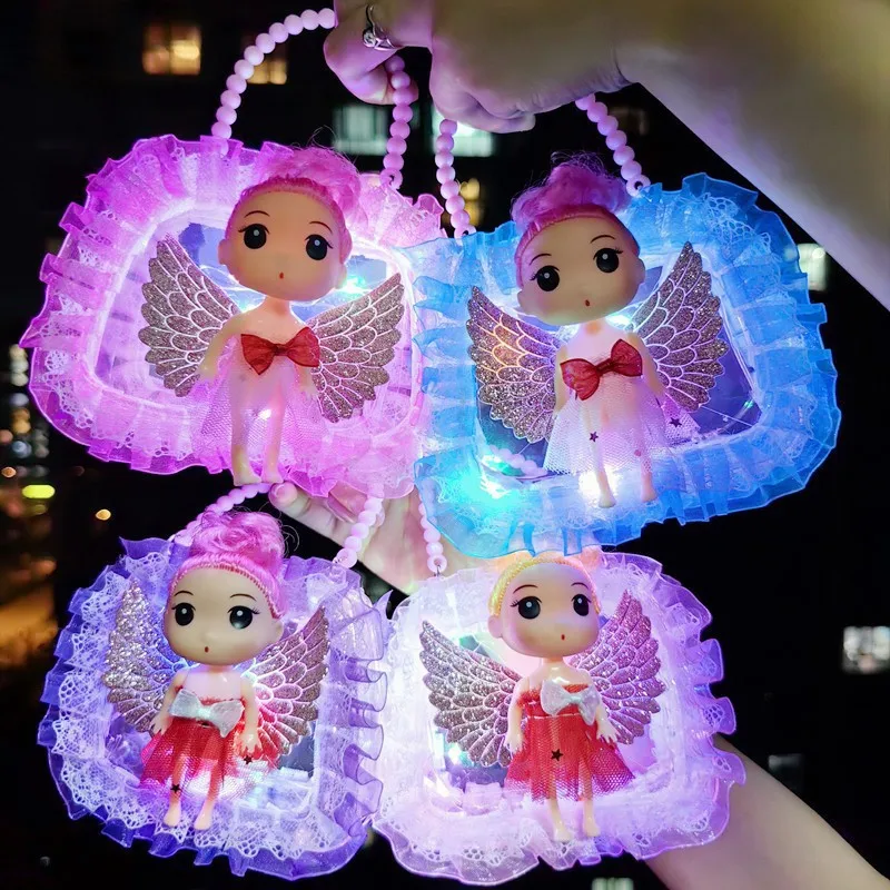 New Kids Light-emitting Toys Beautiful Girl Princess Handbag Kids Play House Toys Birthday Party Costume Dress Up Light Up Toys