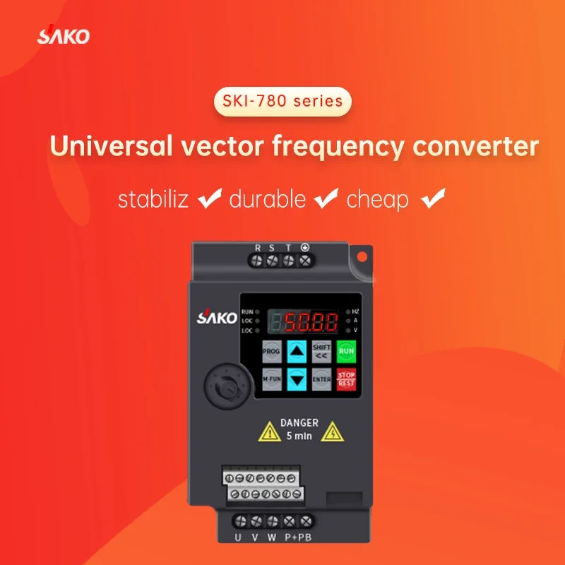 VFD Variable Frequency  Drive Converter inverter 220v 380v 0.75KW 1.5KW 2.2KW 4kw 5.5kw Motor Speed Controller-Sako