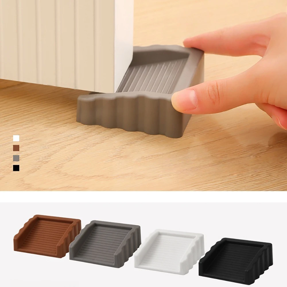 Bottom Stopper Anti-collision Stop Door Stop Wedge Safety Stopper Reusable Shock Absorbent Home Office Anti-Folder Hand Door