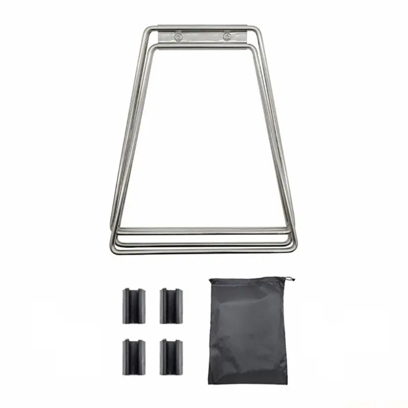 U2JB Camping Foldable Metal Stand Portable Metal Luggage Rack Ice Box Holder Coolers Stand for Outdoor Fishing