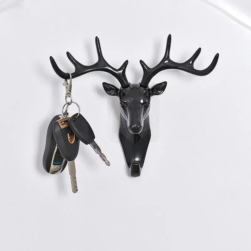 

Wall Hanging Hook Vintage Deer Head Antlers for Hanging Clothes Hat Scarf Key Deer Horns Hanger Rack Wall Decoration