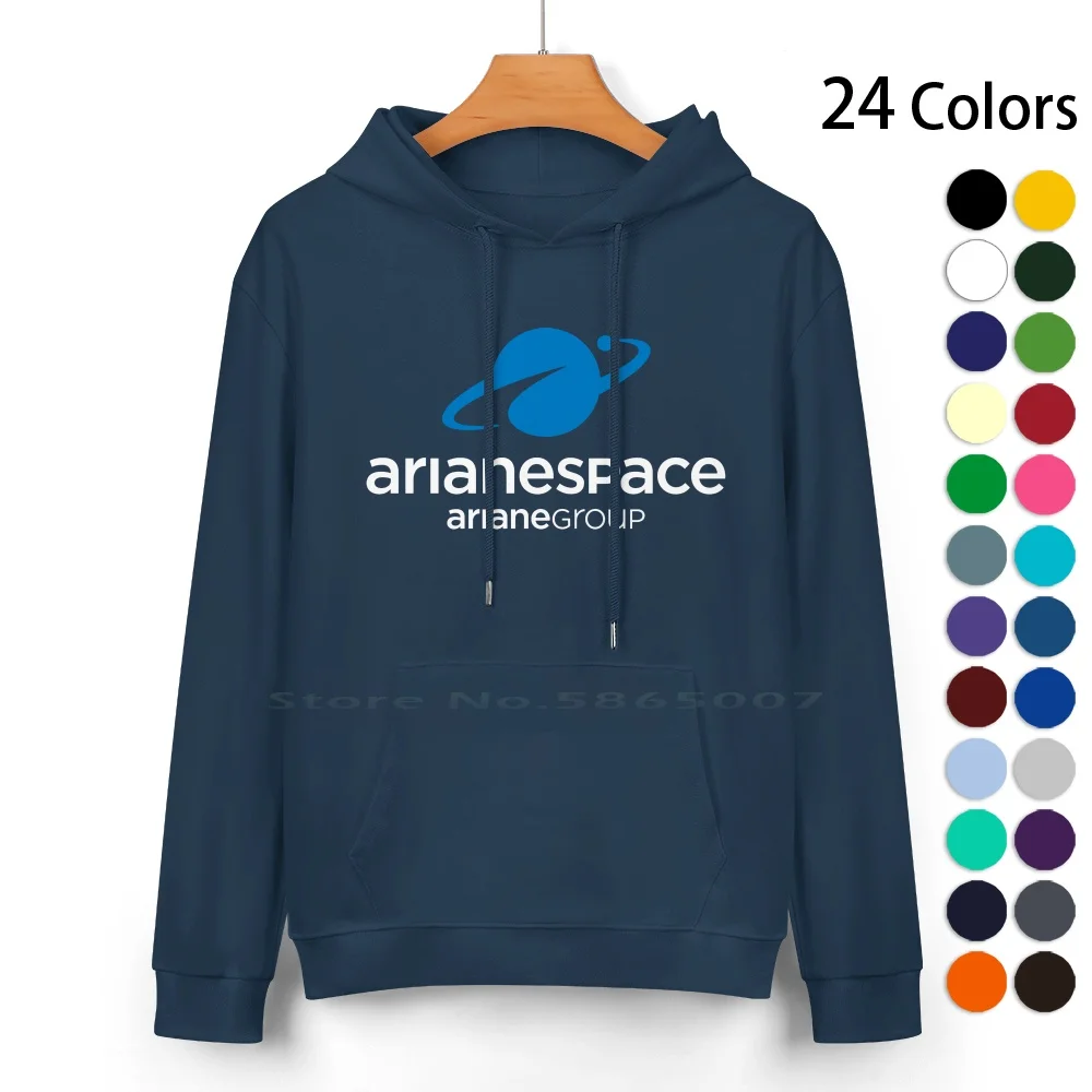 Ariane Pure Cotton Hoodie Sweater 24 Colors Ariane Space Rocket Science Technology France Sky Army Star 100% Cotton Hooded