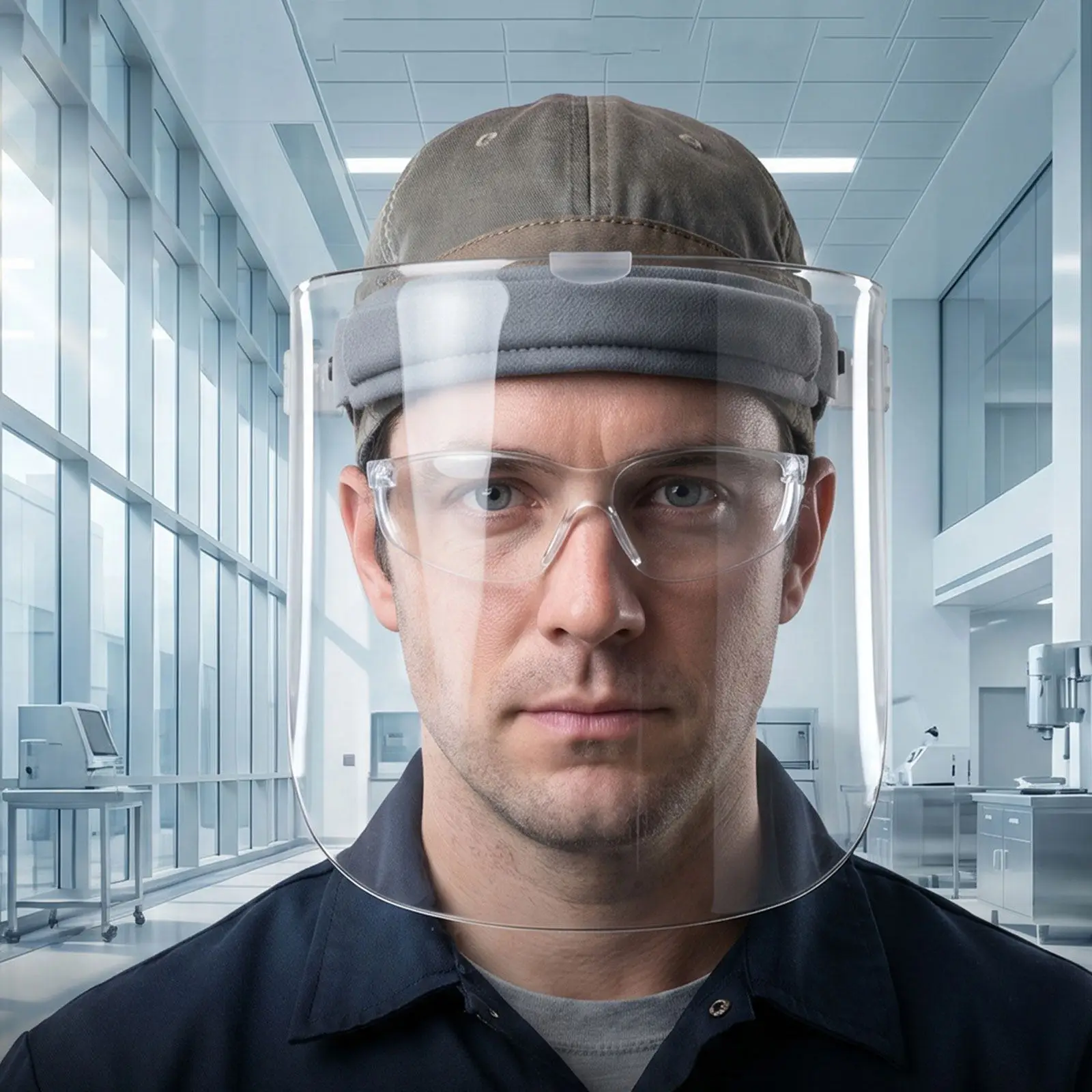 Welding Face Shield Replacement Lens Clear Protective Visor Safety Headgear Grinding Cutting Easy Installation