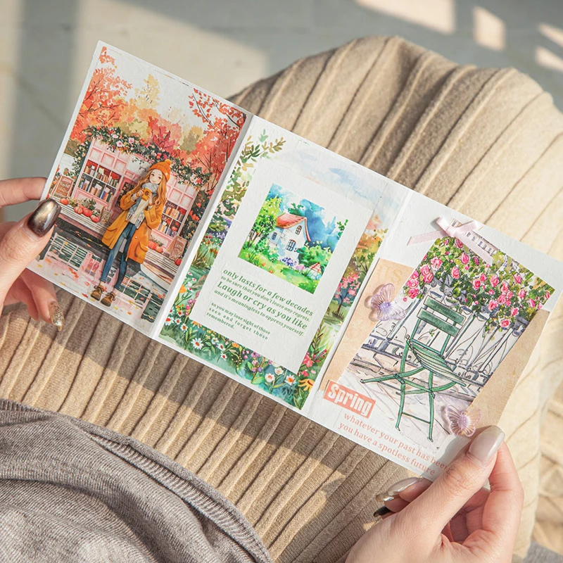 Journal GO 8x200cm Street View PET Tape Stickers Scrapbooking Collage Junk Journal diy Card Planner Masking Tape Stationery