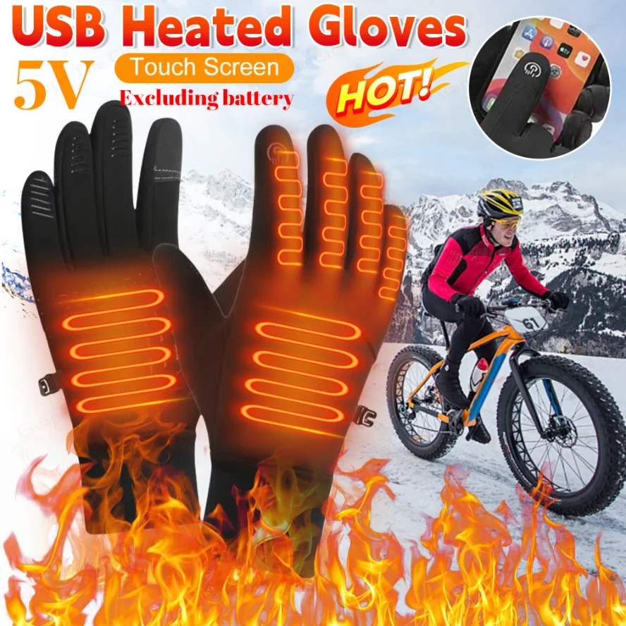 

Новые мужские и женские перчатки с USB-подогревом, грелки для рук, электрические зимние перчатки, перчатки для холодной погоды для езды на велосипеде, катания на лыжах, пешего туризма