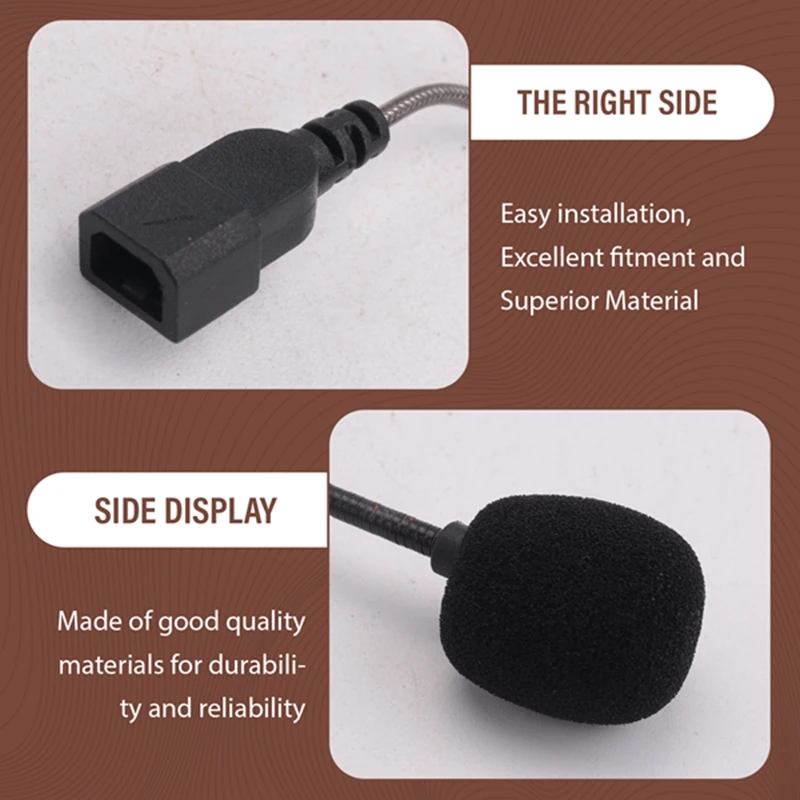 New For Cardo PACKTALK Edge Motorcycle Bluetooth Intercom Microphone Cord Microphone Hard Cord