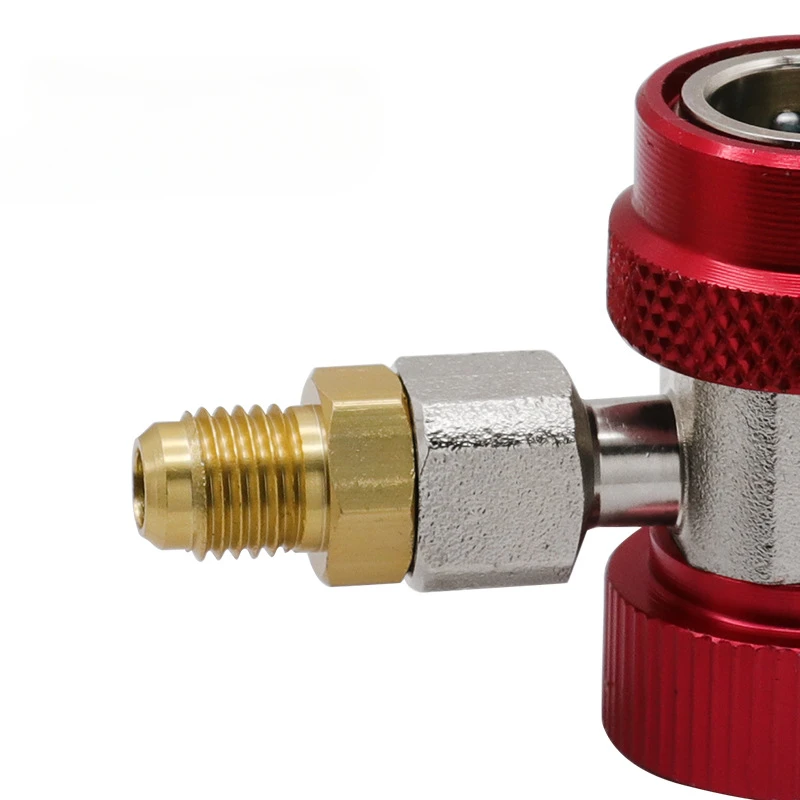 

R134a Automotive A/C Refrigerant Quick Connectors, High Low Pressure Fast Adapter Kit with Valve Core