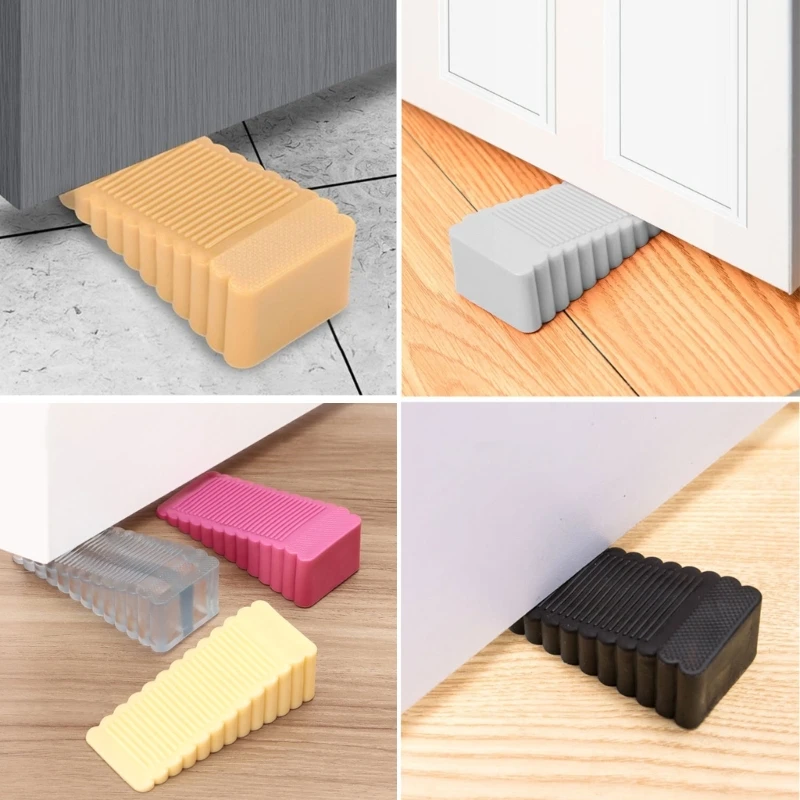 Topes puerta silicona para hogar y Oficina, retenedor trasero, Topes puerta anticolisión, Tope puerta cuña