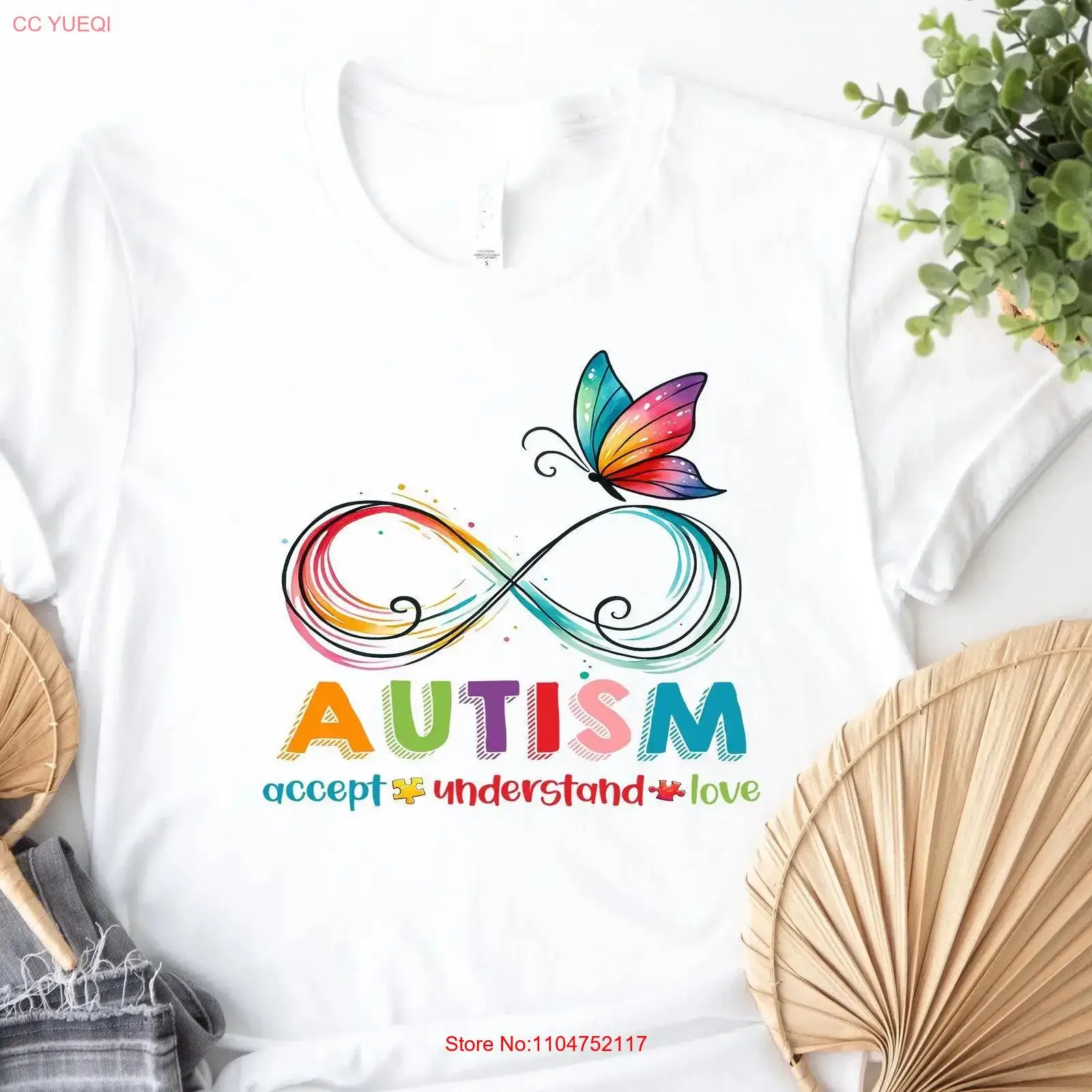 Autism Accept Understand Love T Shirt Mom Special Education Teacher Mama Equality vintage Washed designer clothes Stylish