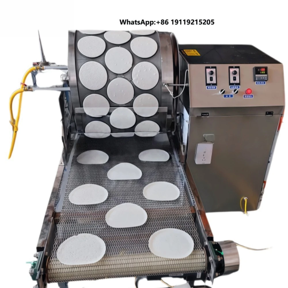 Automatic Spring Roll Machine Injera Pancake Crepe Wrapper Maker Round Mould 304 Stainless Steel for Food Processing