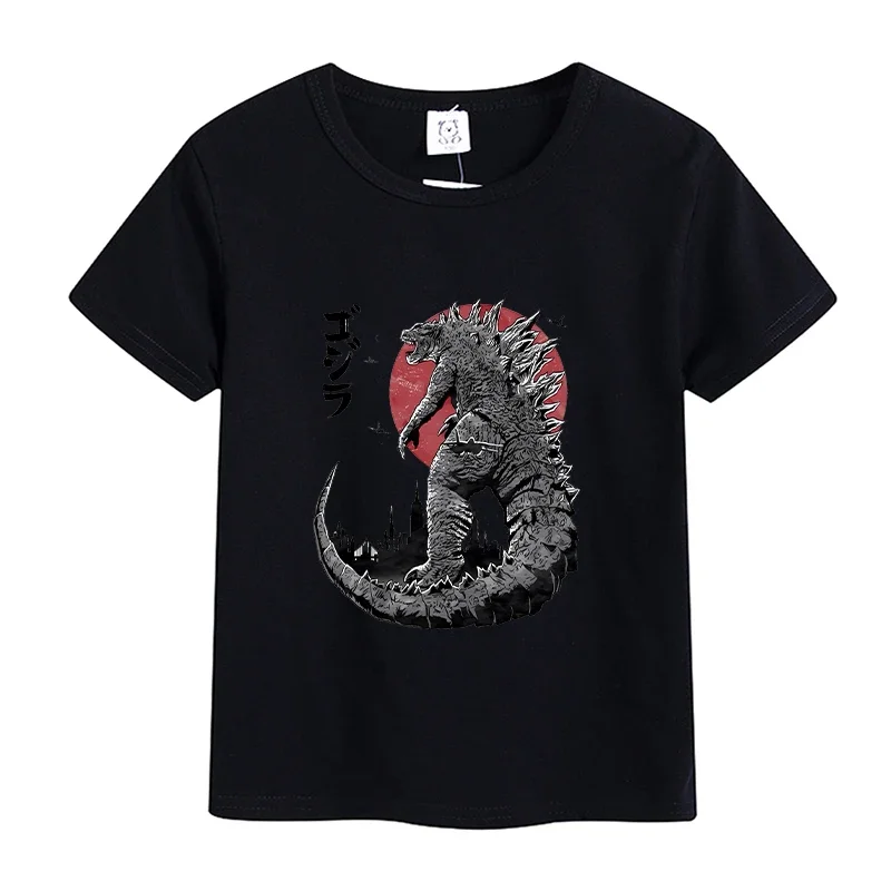 Godzilla Vs Kong T-shirt Movie Anime Cartoon Print Children's Tees Cotton Toddler Vogue Tee Shirt Short Sleeve Kid Birthday Gift