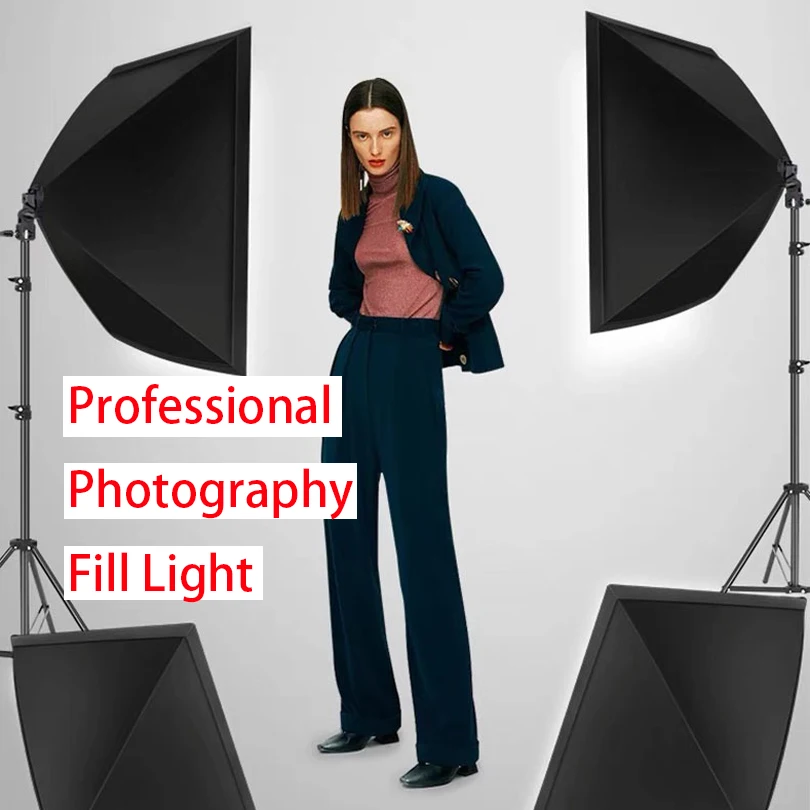 50x70CM Professional Photography Softbox Lighting Kits Continuous Light System Soft Box For Photo Studio Equipment Photographic