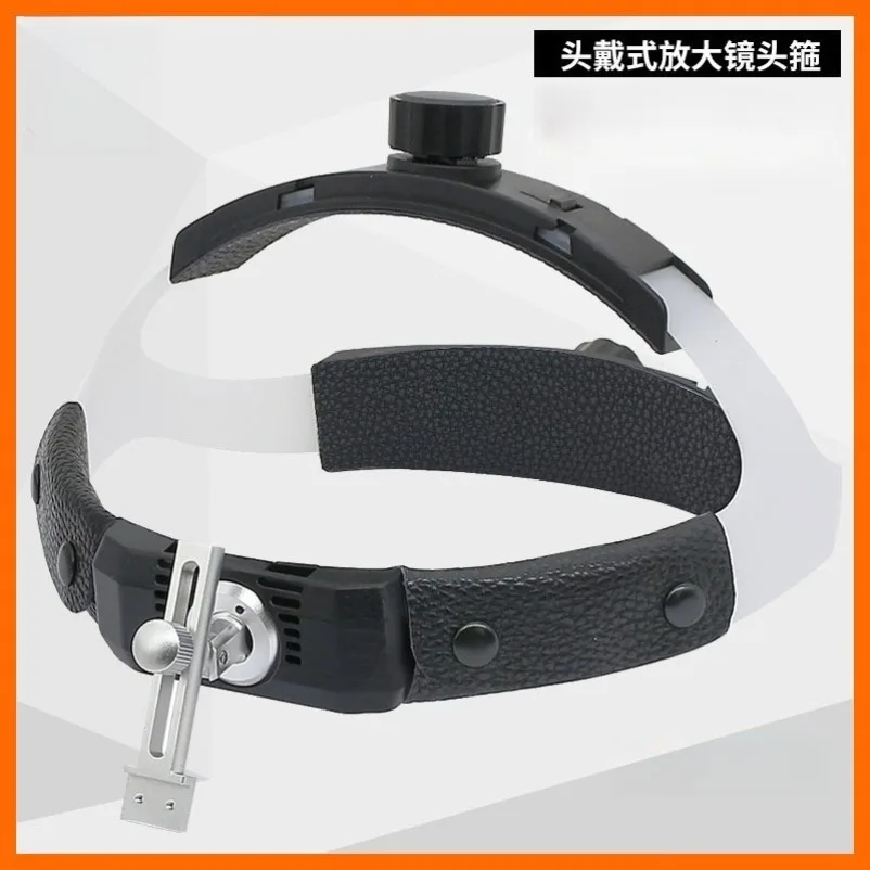 Dental magnifying glass with lightweight head-mounted headband battery clip helmet magnifying glass headlight size adjustable