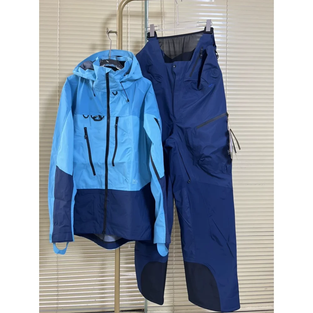 Burton AK457 Unisex Snowboard & Ski Jacket: Waterproof Windproof Blue Colorblock Winter Shell for Men and Women