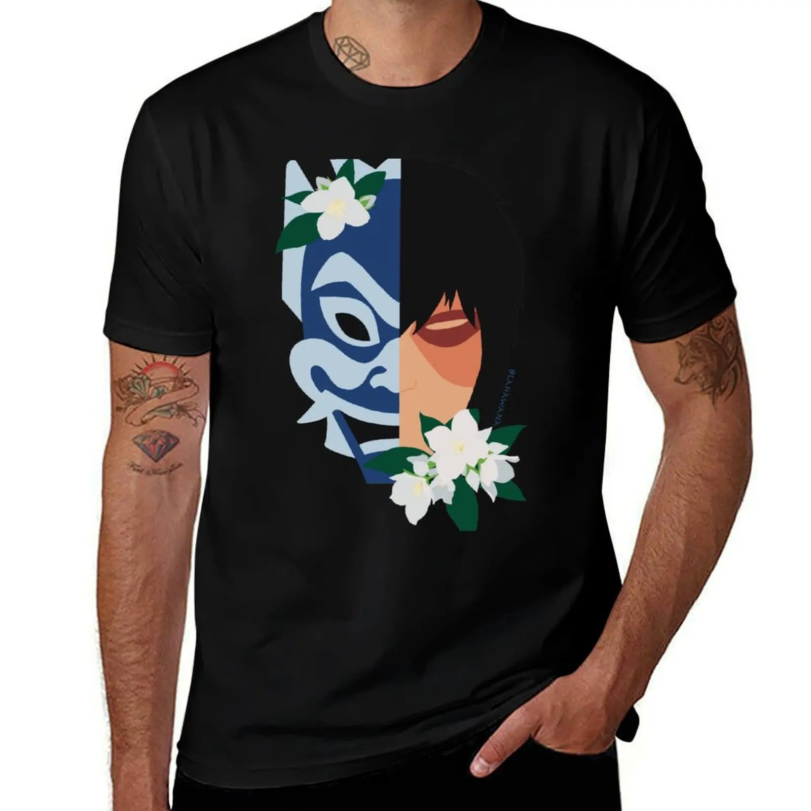 Prince Zuko ATLA Zuko, Minimal, Firebender, Avatar, Blue Spirit T-Shirt Holiday Casual Short Sleeve Top T-Shirt