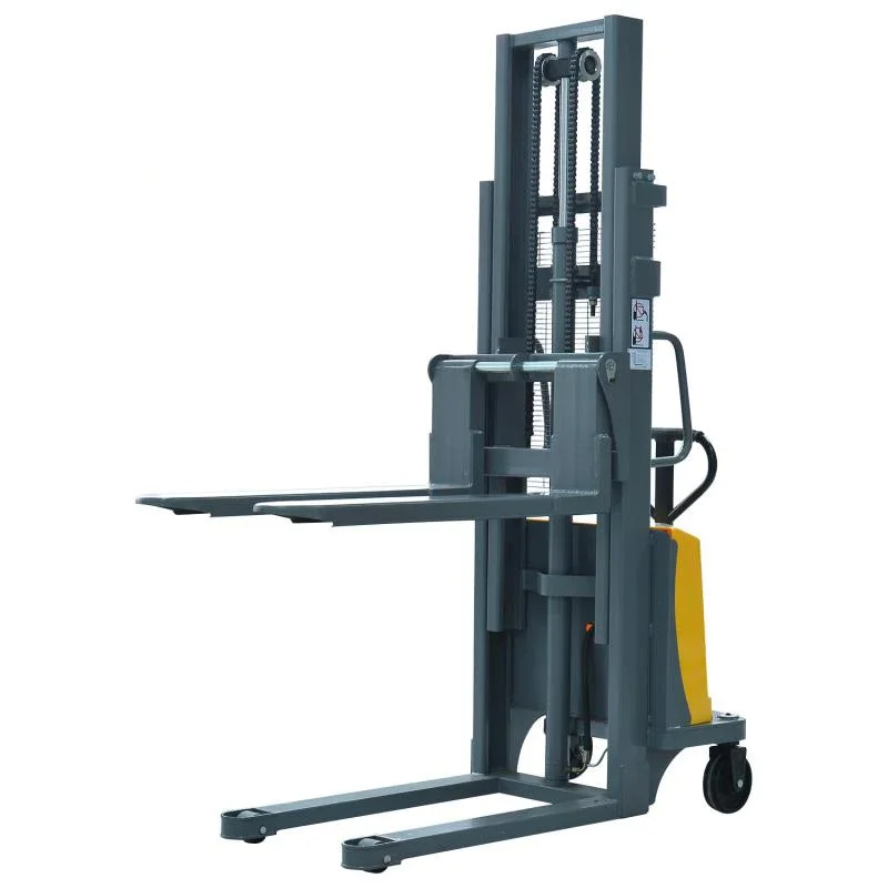 

Rechargeable DC Motor Battery Semi-Electric Stacker Low Price High Quality Pallet Hydraulic Stacker Forklift Trucks