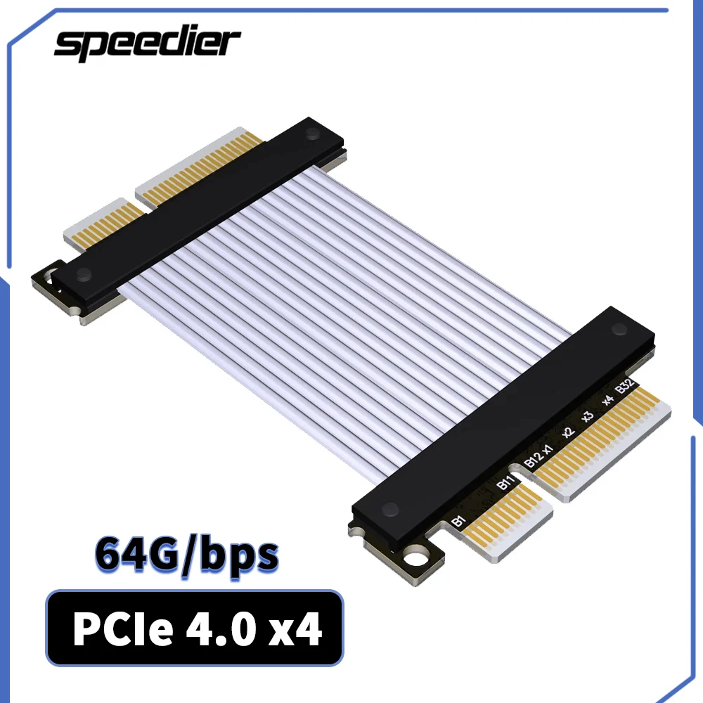 

2023 NEW PCIe 4.0 x4 Jumper Cable Gen4 x4 to x4 Male-to-Male TX-TX TX-RX Direct Extension&Signal Swap PCIE Extender K22NS K22VS