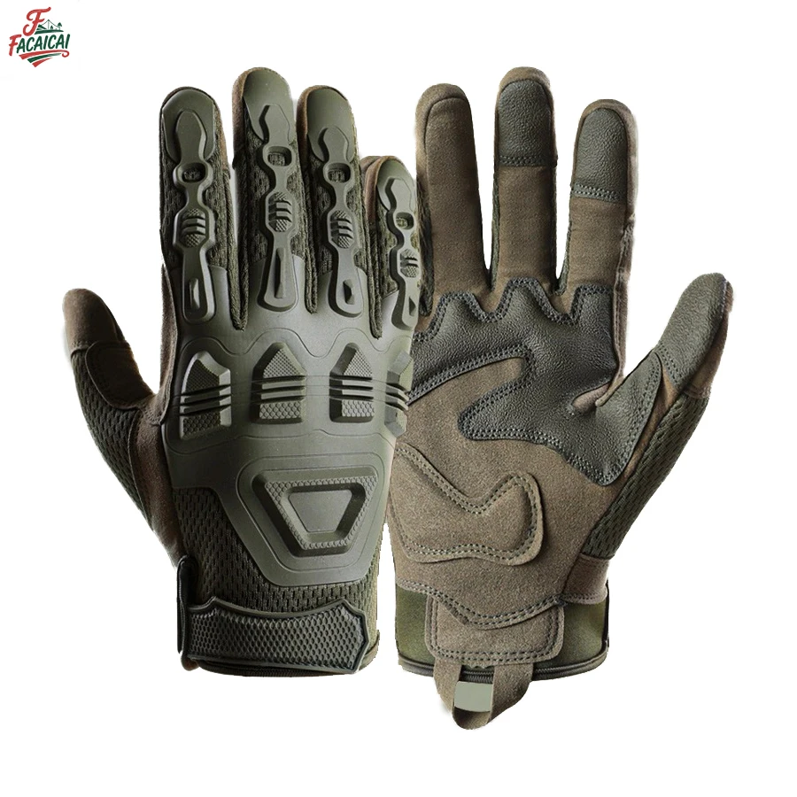 

Touchscreen Tactical Gloves,slip Mountaineering Rock Climbing Cycling Shock absorbing for Motorcycle Paintball Airsoft Riding