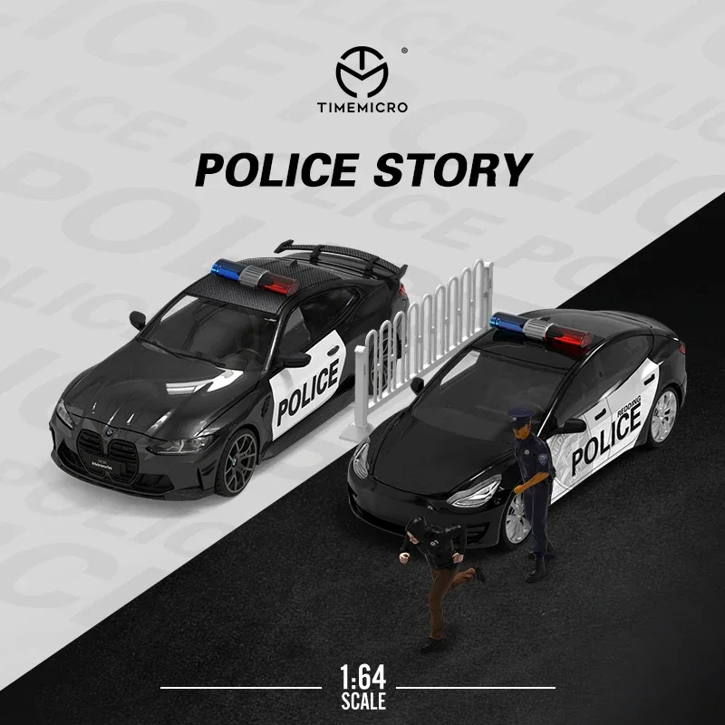 

TimeMicro 1:64 M4 Model 3 Police Car Diecast Model Car