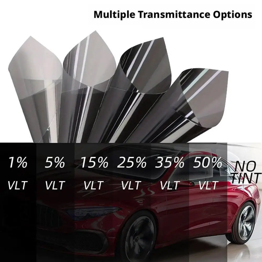 

Car Window Tinting Heat Insulation Sun Protection Summer Solar UV Block Self-Adhesive Car Window Sunshade Privacy Tint Film