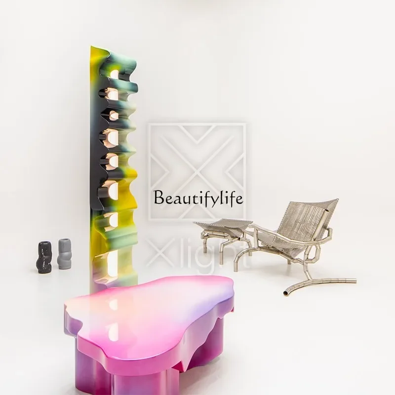 yj5 Italian modern creative personality art decoration strange multi-colored special-shaped metal can shine