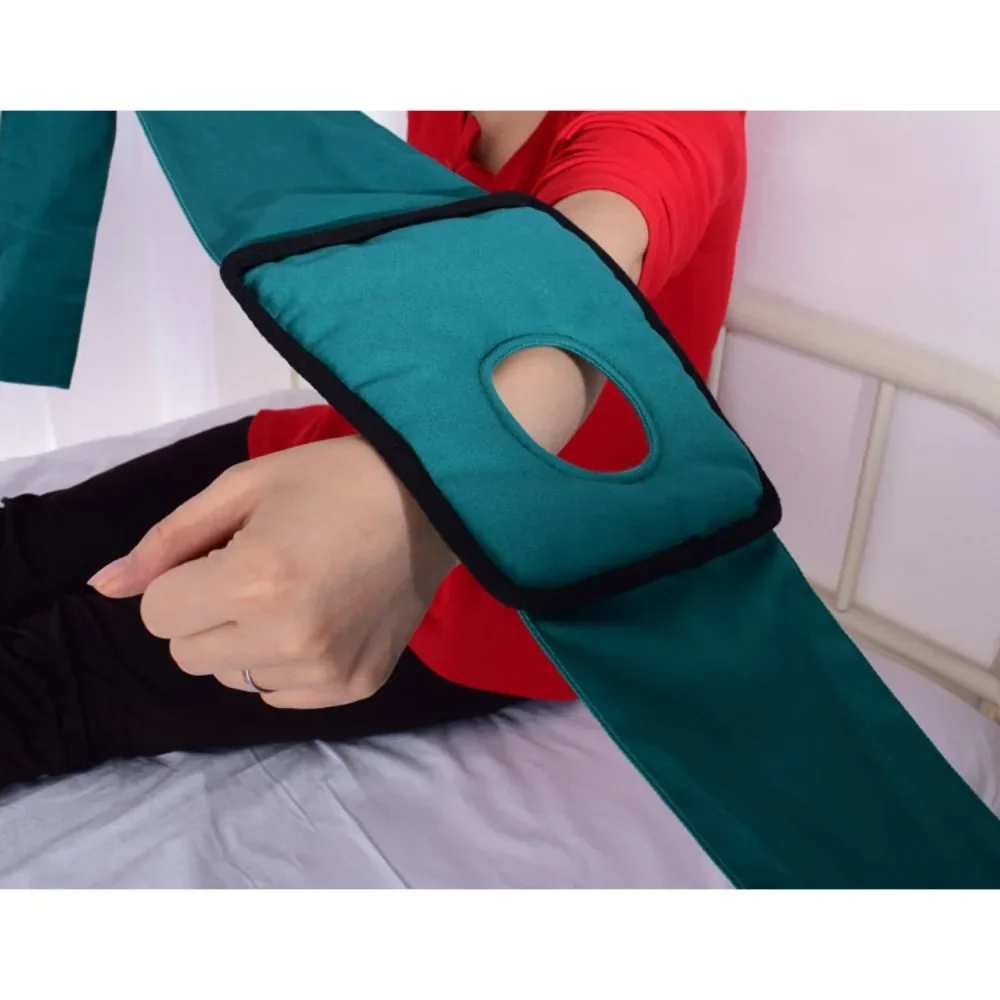 Foot Wrist Restraint Straps Fixation Binding Band Patient Limb Restraint Straps with Soft Cushion Hand Wrist Straps Green