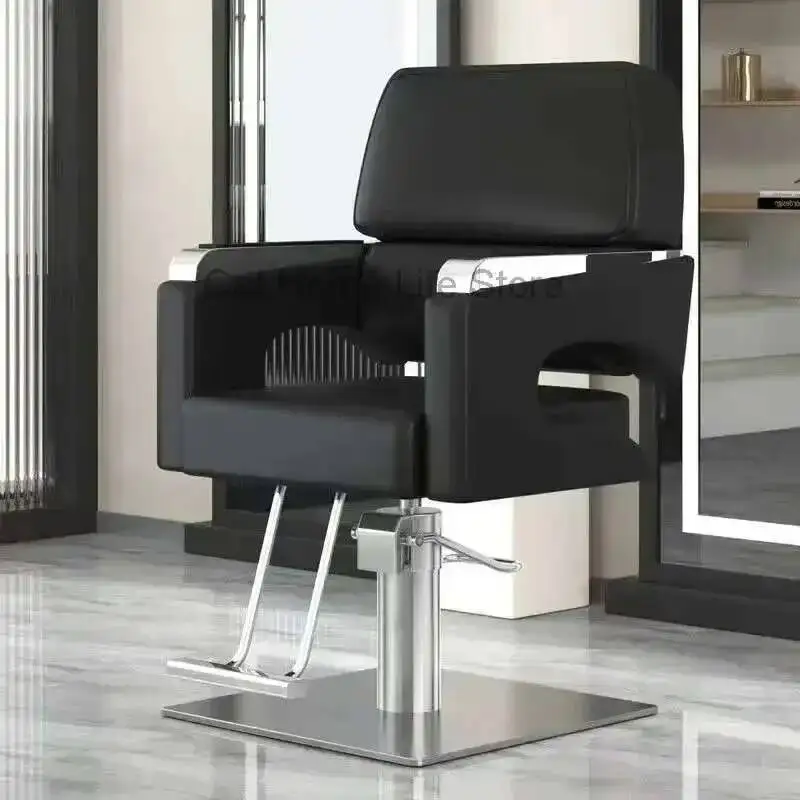 Salon Barber Chairs Scissors Professional Vintage Hydraulic Chair Pump Beauty Washing Cut Hair Makeup Red Offer Swivel Vanity