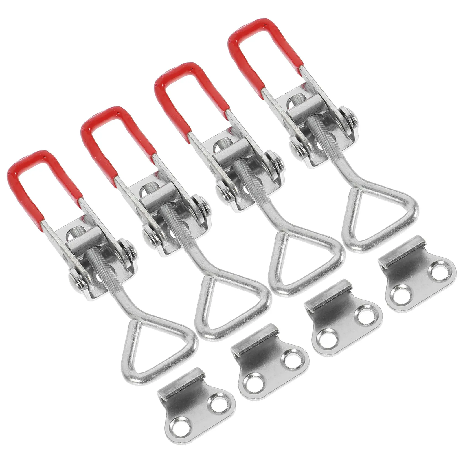 Heavy Duty Toggle Latch Clamp Set (4pcs) – Adjustable Length, Non-Slip Handle for Cabinet, Tool Chest, Smoker Lid