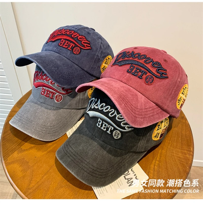 جديد الرجال والنساء قبعات البيسبول المطرزة الرجعية غسلها القديمة بلغت ذروتها قبعات لينة أعلى ظلة واقية من الشمس القبعات في الهواء الطلق الرجال قبعة
