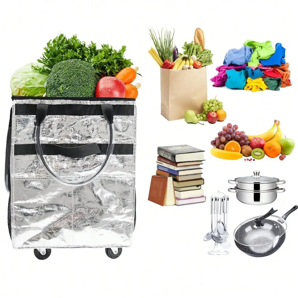 

Portable Grocery Cart, Small Cart For Home Use, Foldable Backpack For Shopping, Hand Pulled Cart, Lightweight With Wheels For H