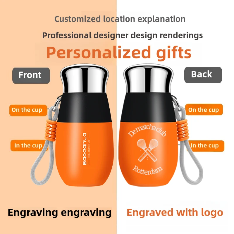 

Термос из нержавеющей стали с логотипом на заказ, портативный двухслойный термос для кофе из нержавеющей стали 316, Спортивная дорожная кружка, термос большой емкости