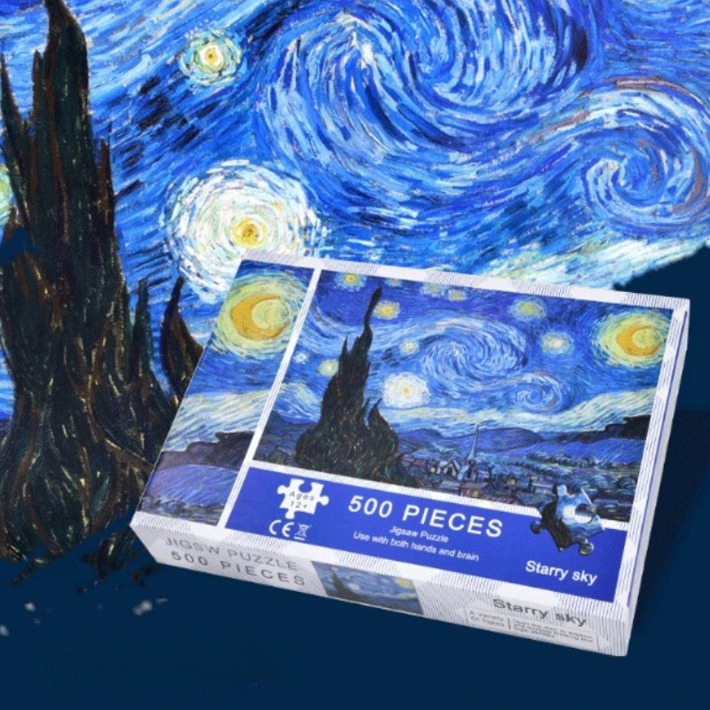 

52x38cm 500pcs jigsaw puzzle Starry Sky 500 Piece Paper Puzzle Cute Healing High Difficulty Adult Puzzle Toy Birthday Gift