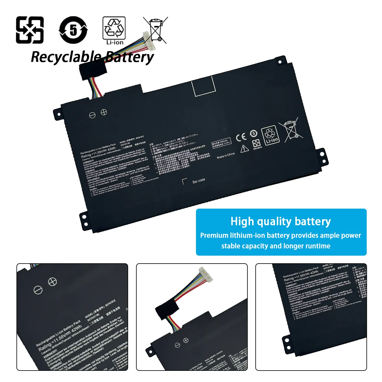 New B31N1912 C31N1912 Laptop Battery For Asus VivoBook 14 F414MA E410MA-EK018TS BV162T EK026TS E510MA Series 11.55V 42Wh