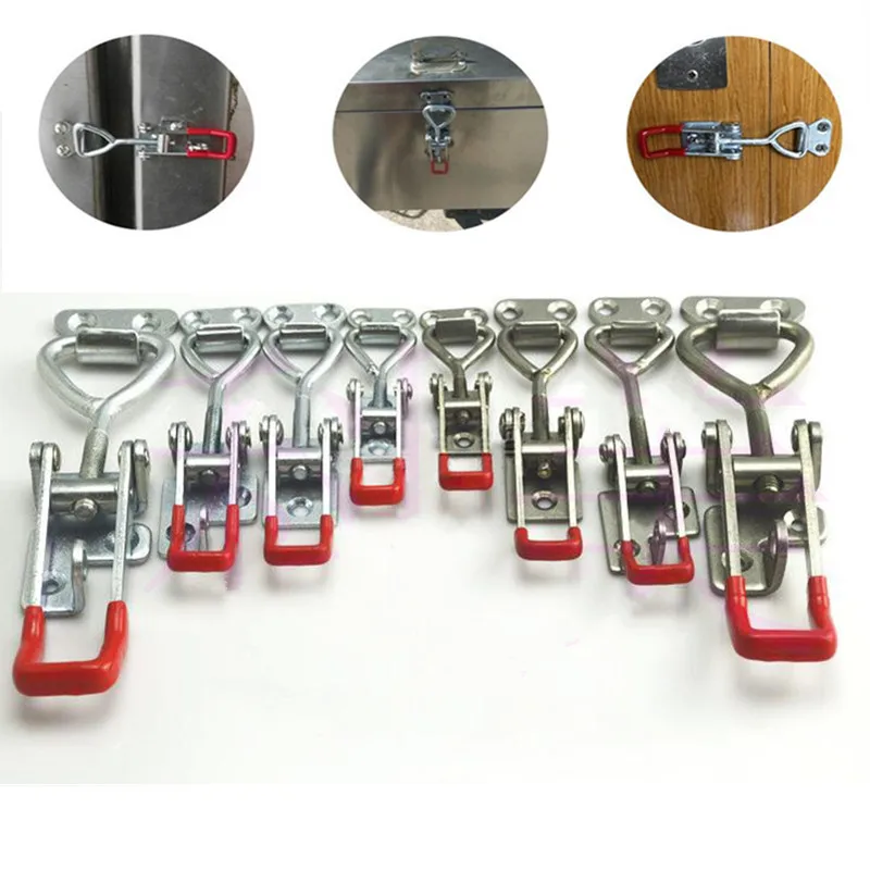 Adjustable Cabinet Boxes Lever Handle Lock Hasp Toggle Latch Catch Toggle Clamp for Sliding Door Furniture Hardware