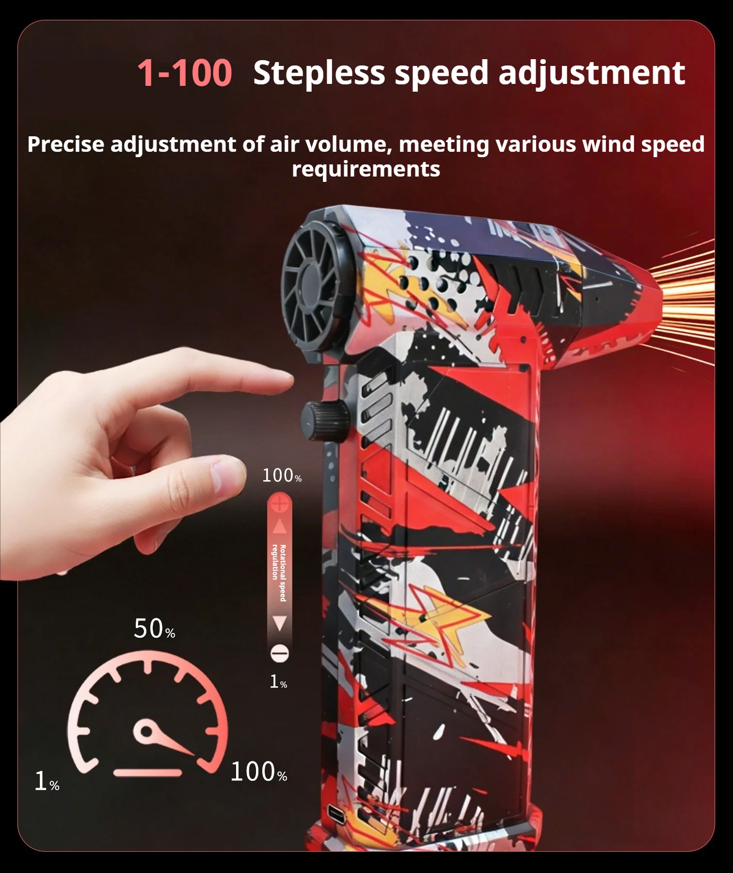 توربو مروحة X9 فراغ منظف الغبار 300000 دورة في الدقيقة فرش منفاخ الهواء 58 متر/الثانية الرياح توربو مروحة نفاثة المحمولة منفاخ الغبار الكهربائية #2