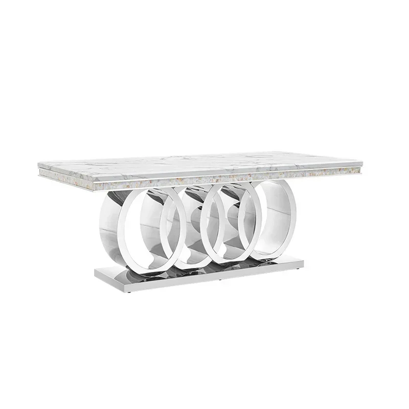 Marble Dining Table Household High-end Rectangular, Large Apartment Light Luxury