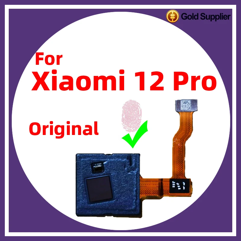 Original For Xiaomi 12 pro mi 12 pro under display Fingerprint Sensor Scanner Touch ID Connect home button Flex Cable