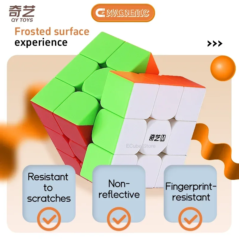 [MeowCube] QiYi QiMeng Plus M Cube 9CM 3x3 Magnético QiMeng Plus Cubo prático Quebra-cabeça profissional Cubo mágico Brinquedos educativos