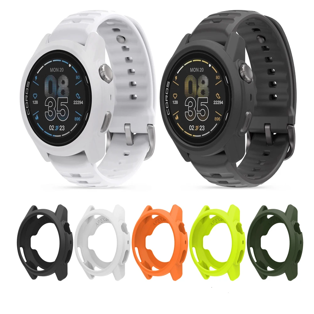 

Силиконовый защитный чехол для умных часов, мягкий силиконовый чехол, защитная рамка-бампер для Coros Apex4 Apex 4 42 мм 46 мм