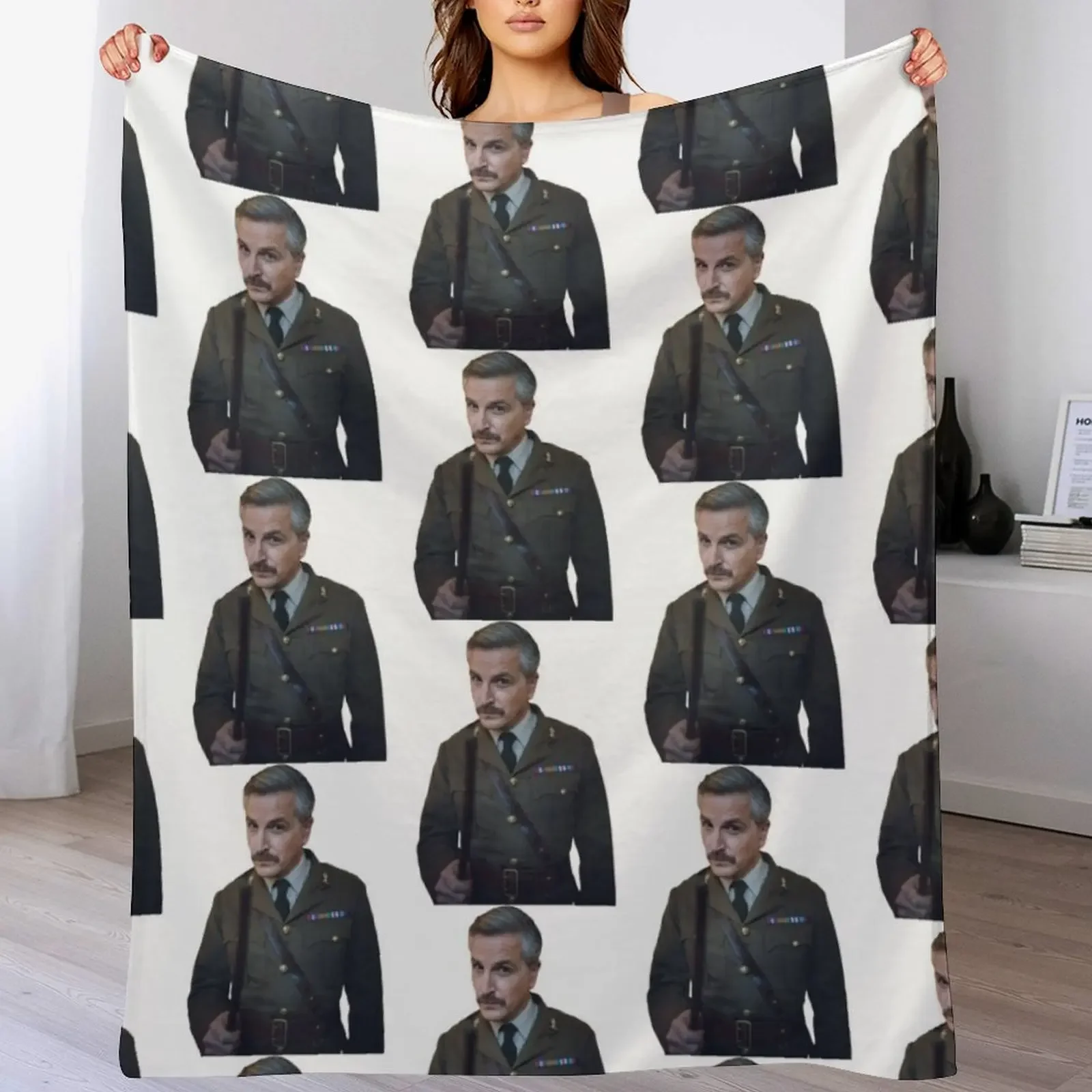 BBC Ghosts Captain Throw Blanket Stain Resistant Cozy Warm Blanket