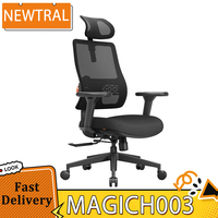 NEWTRAL MAGICH003 Ergonomic Chair, Auto-Following Backrest, Adaptive Lower Back Support, Adjustable Headrest Seat Depth