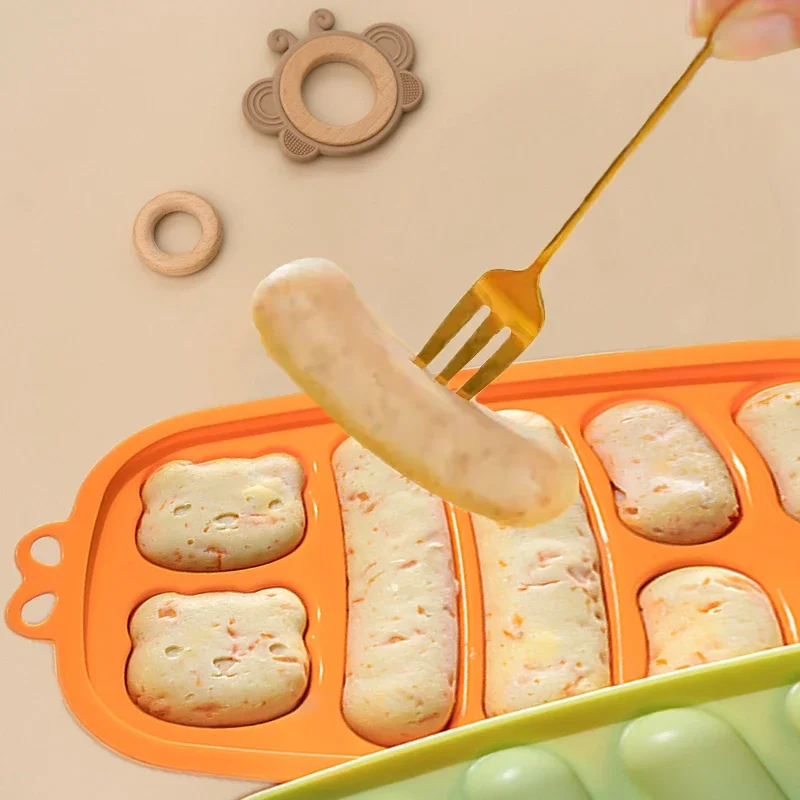 Food Grade Silicone Sausage Maker Mould DIY Ham Hot Dog Making Molds With Lid Kitchen Household Sausages Cake Baking Tools Tray