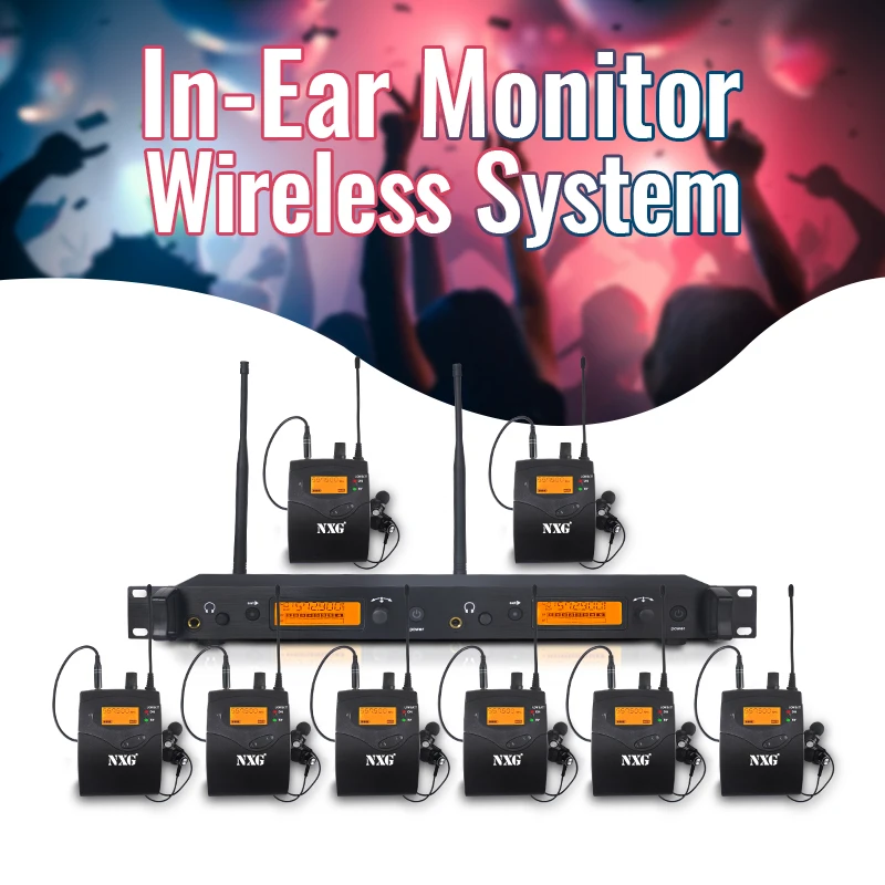 Sistema de Monitoreo Inalámbrico In-Ear Yamnweo GS, Monitor de Escenario UHF de Montaje en Rack, Largo Alcance de 100M, Escaneo Automático de Frecuencia, Monitoreo en Tiempo Real