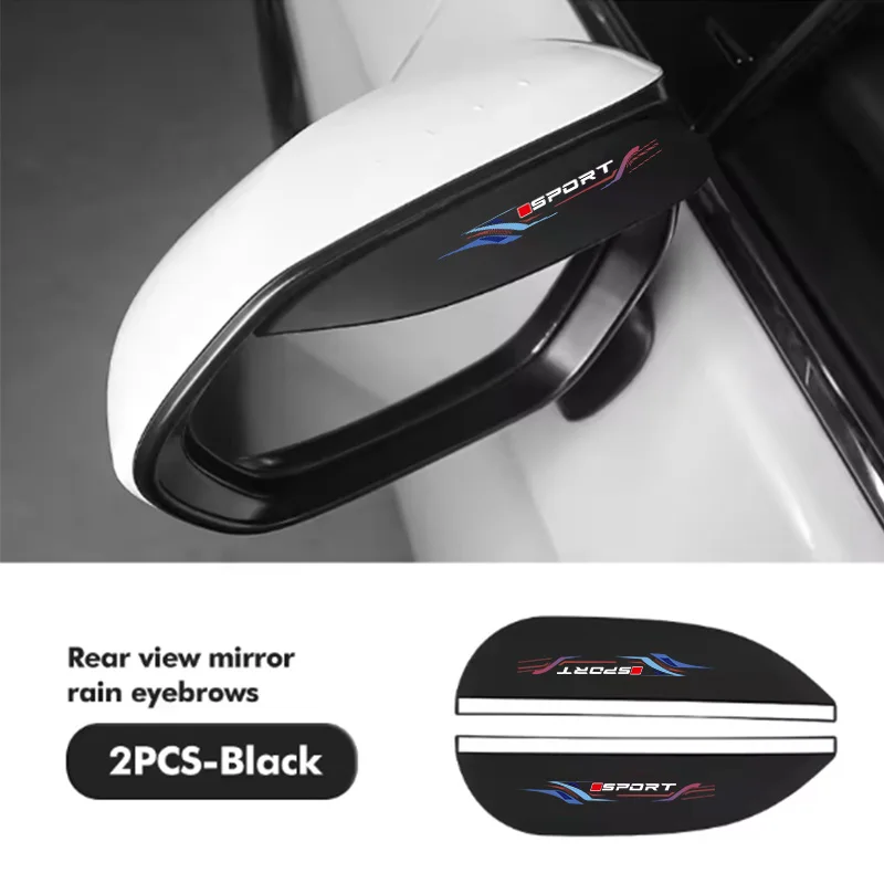 Car Rearview Mirror Rain Shield Single Square Sport Cartoon Sunshade Rain Guard Cartoon Rearview Mirror Rain Cover Reflective Mirror Rainproof Cover