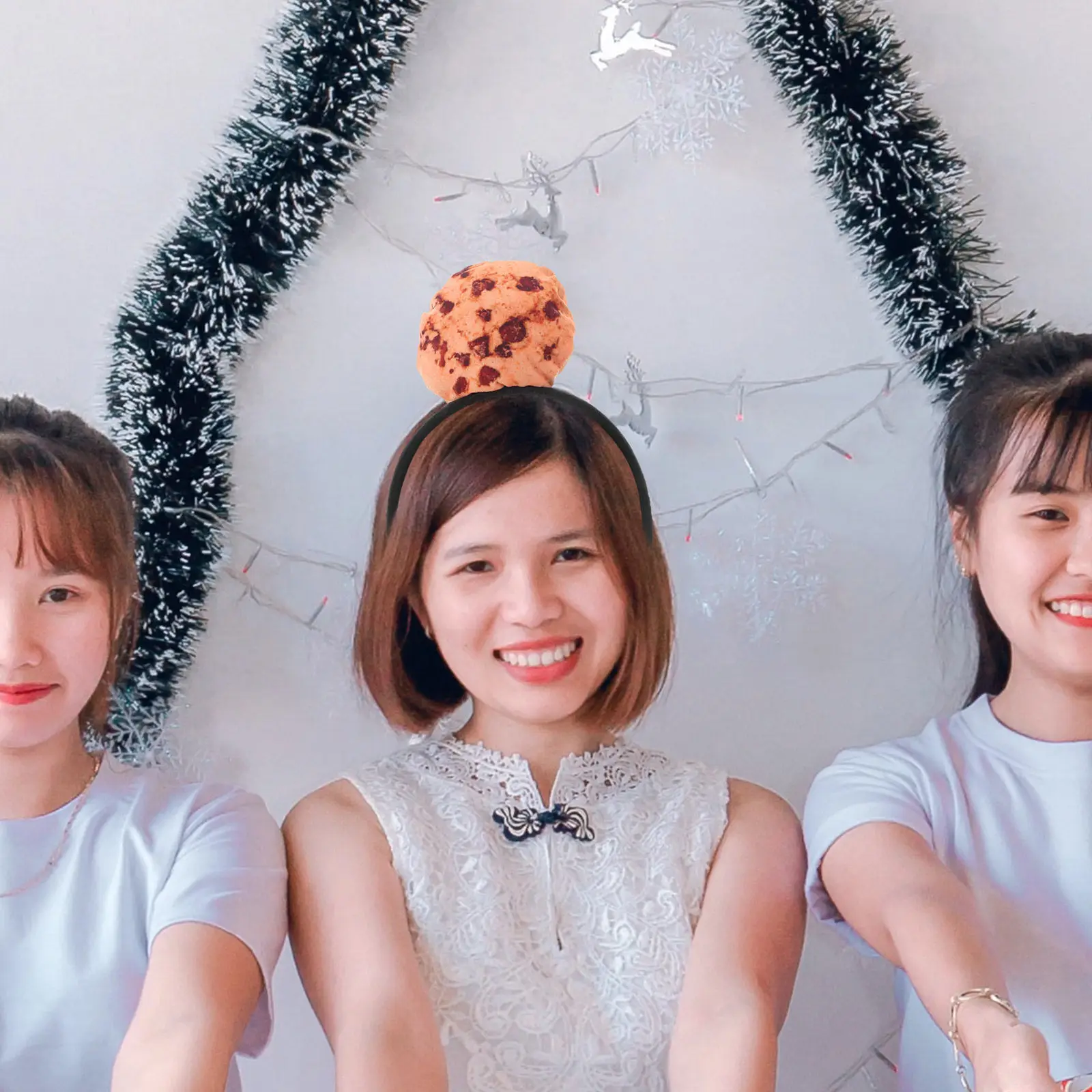 

Cookie Headband Cute Cartoon Hair Accessory For Party Girls Cosplay Carnival Birthday Decoration Cookie Hairband