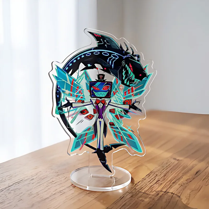 Ha2bin Hotel Vox Radio Demon Standee Keychain Set TV Demon Fanart Desk Decor Collectibles for Fans Gift