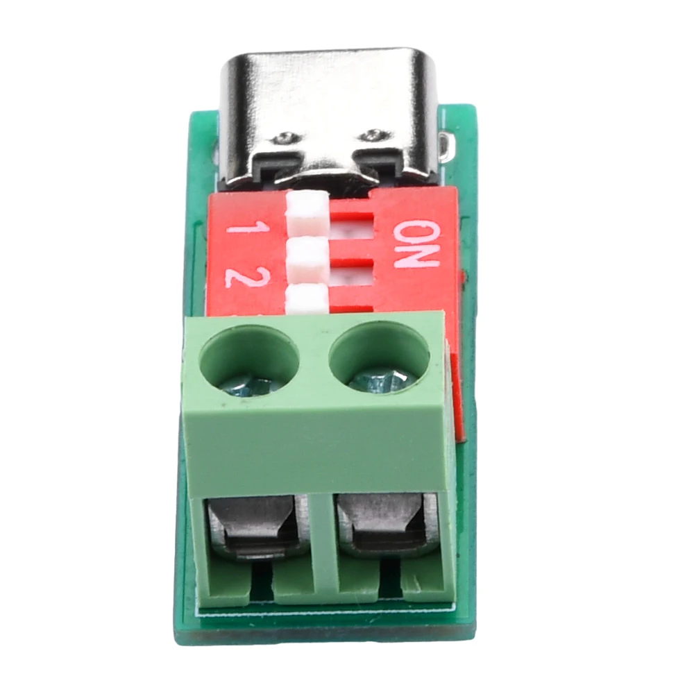 Type-C PD QC Trigger DC 5V-20V Adjustable Voltage Power Module Dial Adjustment Voltage Fast Charging Decoy Module